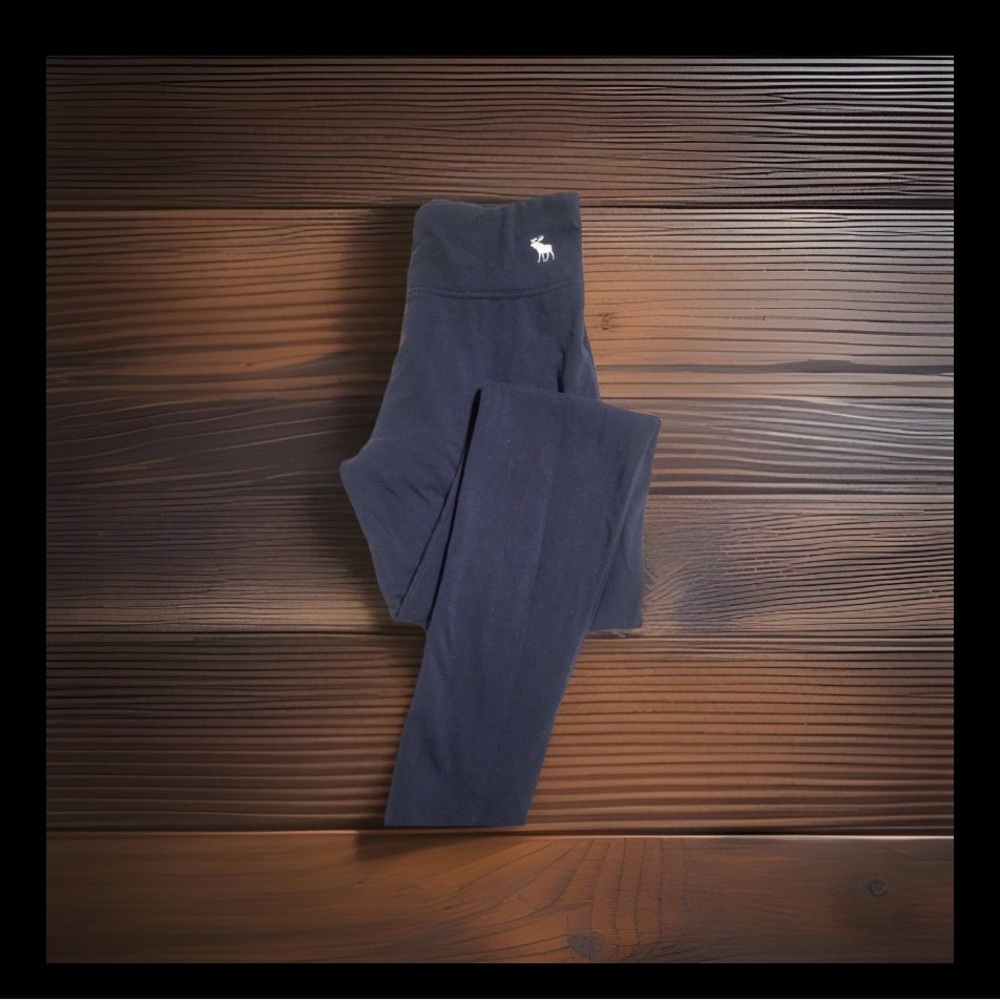 Abercrombie & Fitch Black Kids Casual Pants with White Logo - Picture 2 of 5